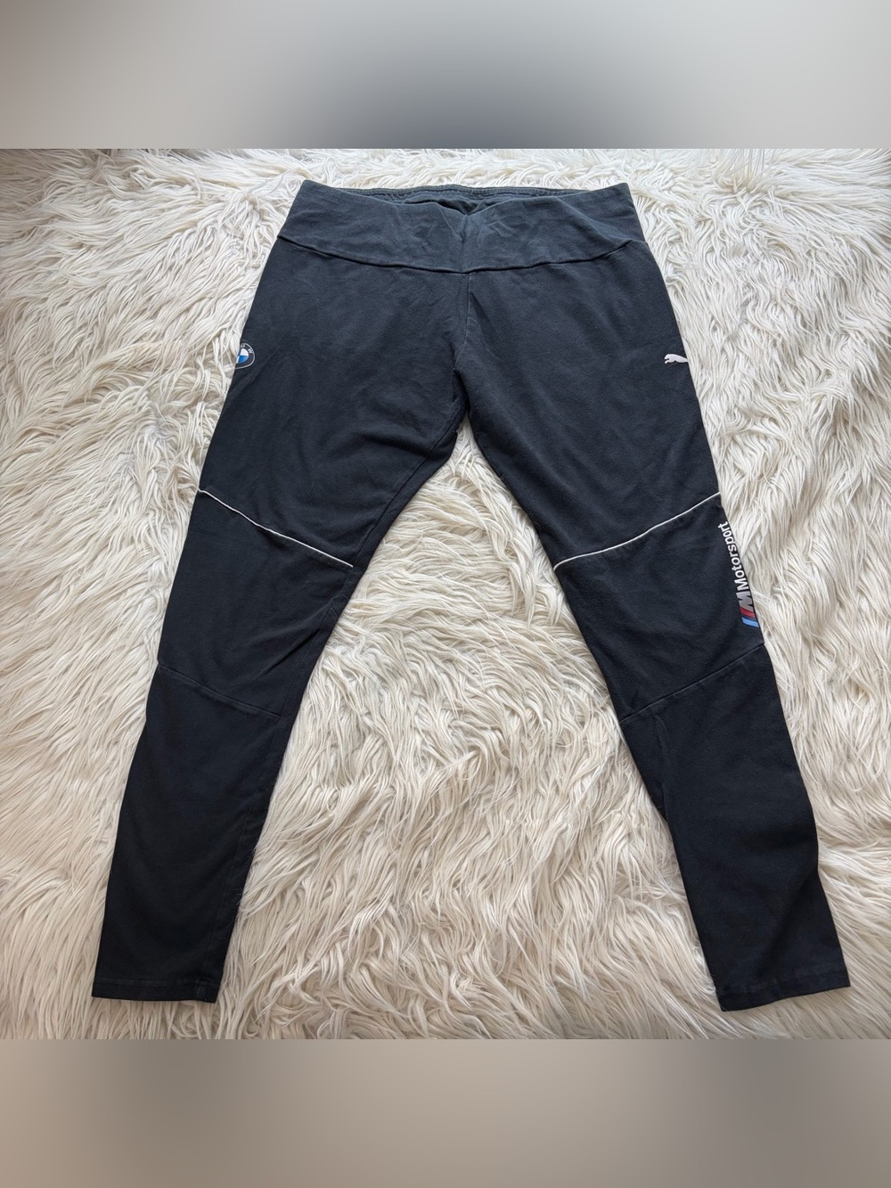 Puma BMW Motorsport Black Leggings Women’s Size Large Logo